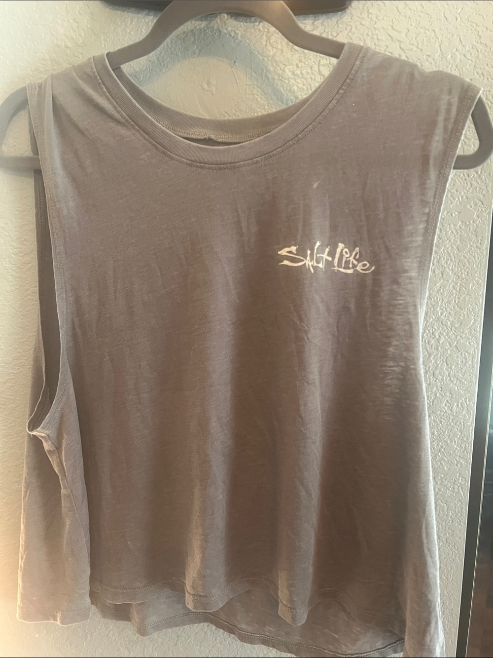 NWOT Salt Life Sleeveless Tank in Mauve Gray